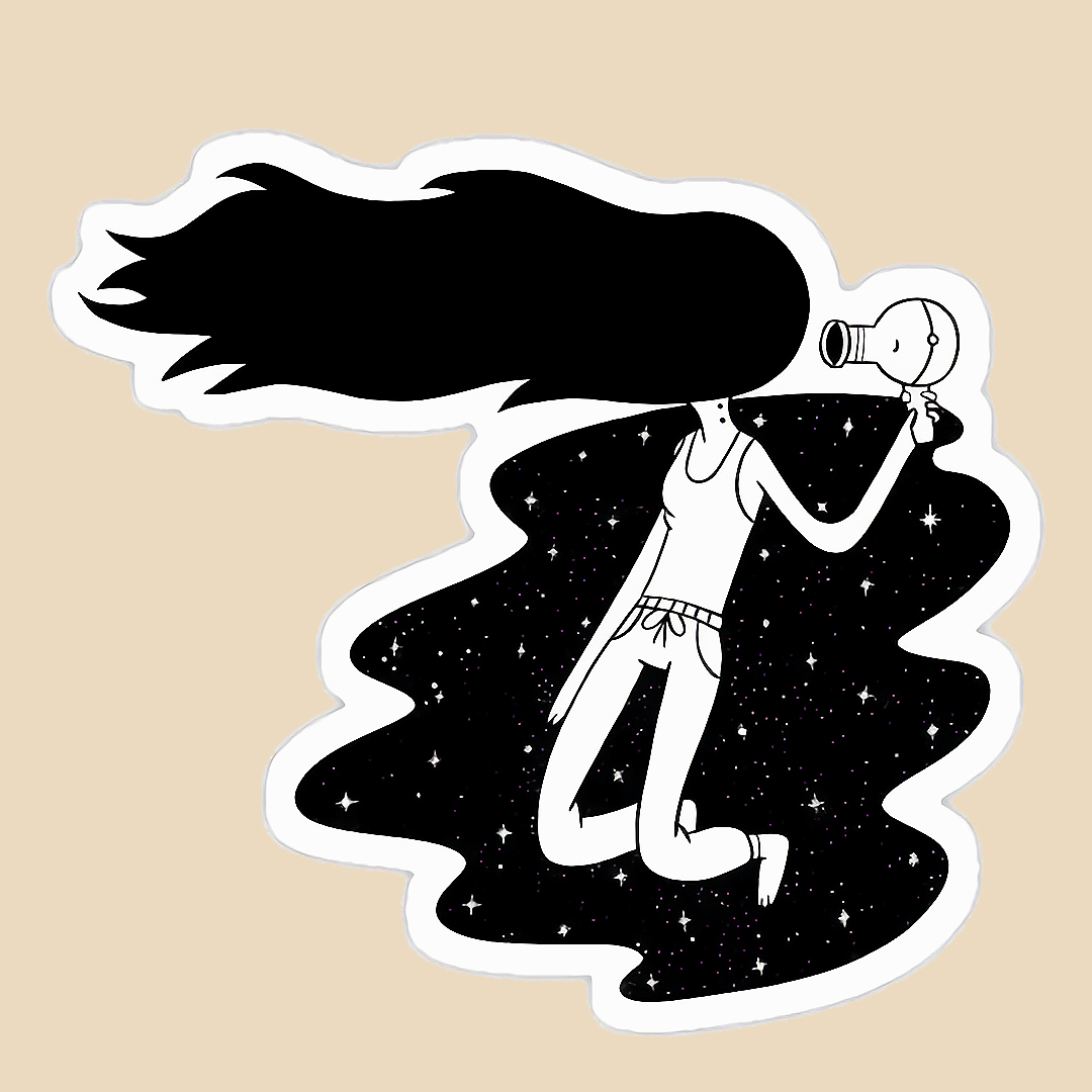 استیکر girl in black کد 1504