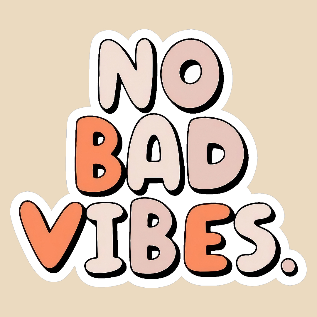 استیکر no bad vibes کد 1505