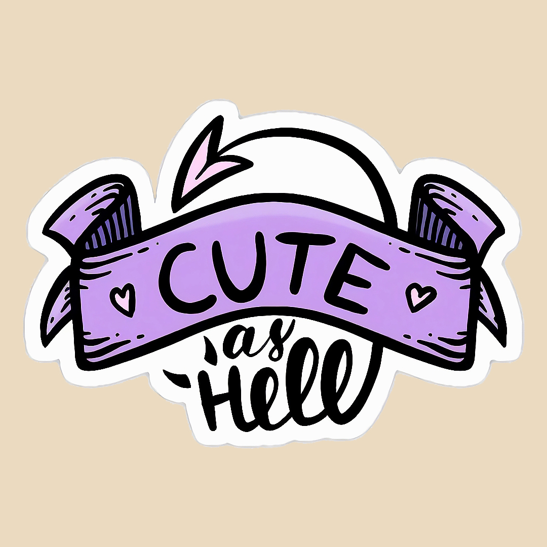 استیکر cute as hell کد 1682