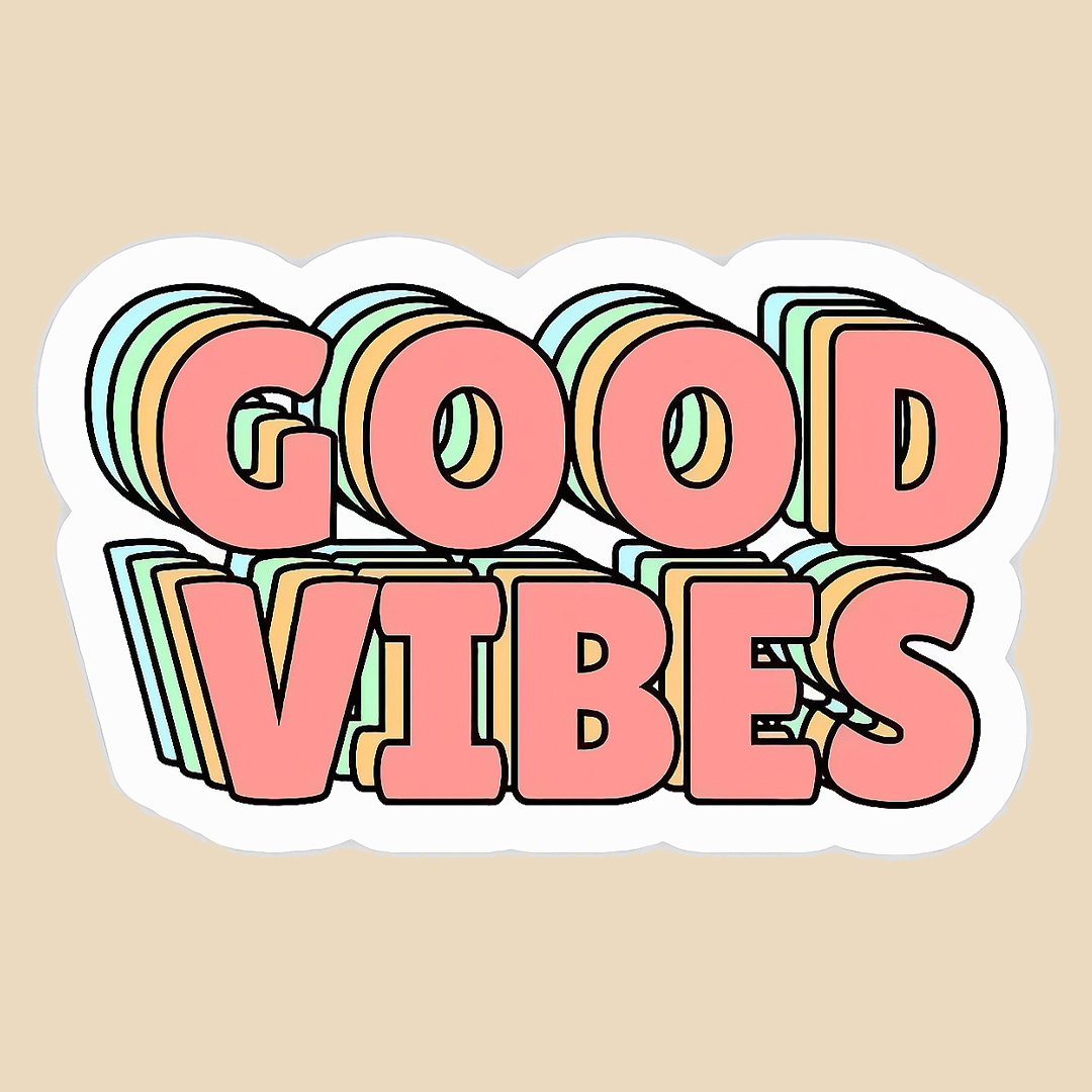 استیکر good vibes کد 1779