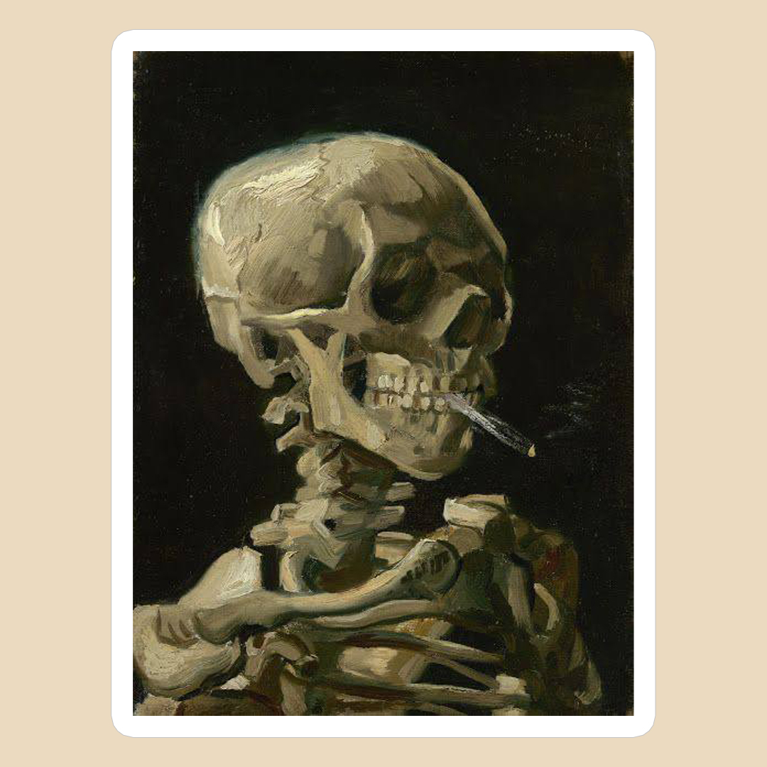 استیکر Smoking skeleton کد 2124