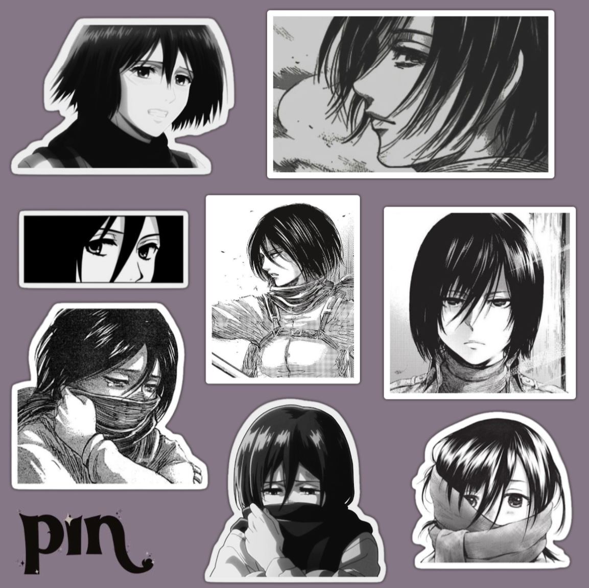 پک استیکر mikasa