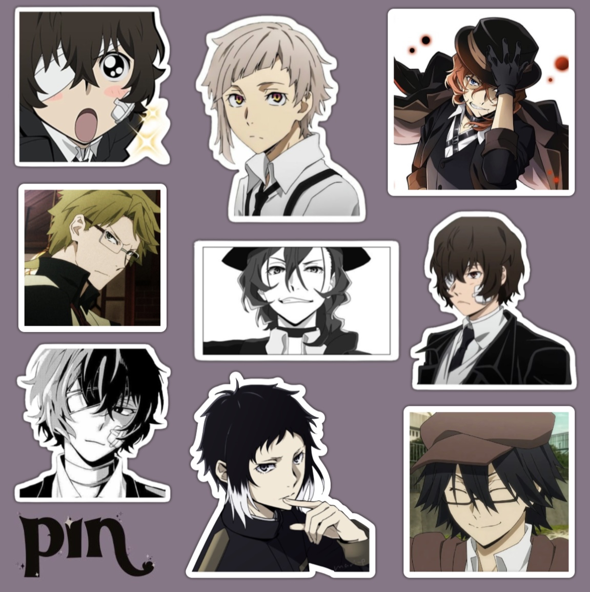 پک استیکر bungou stray dogs