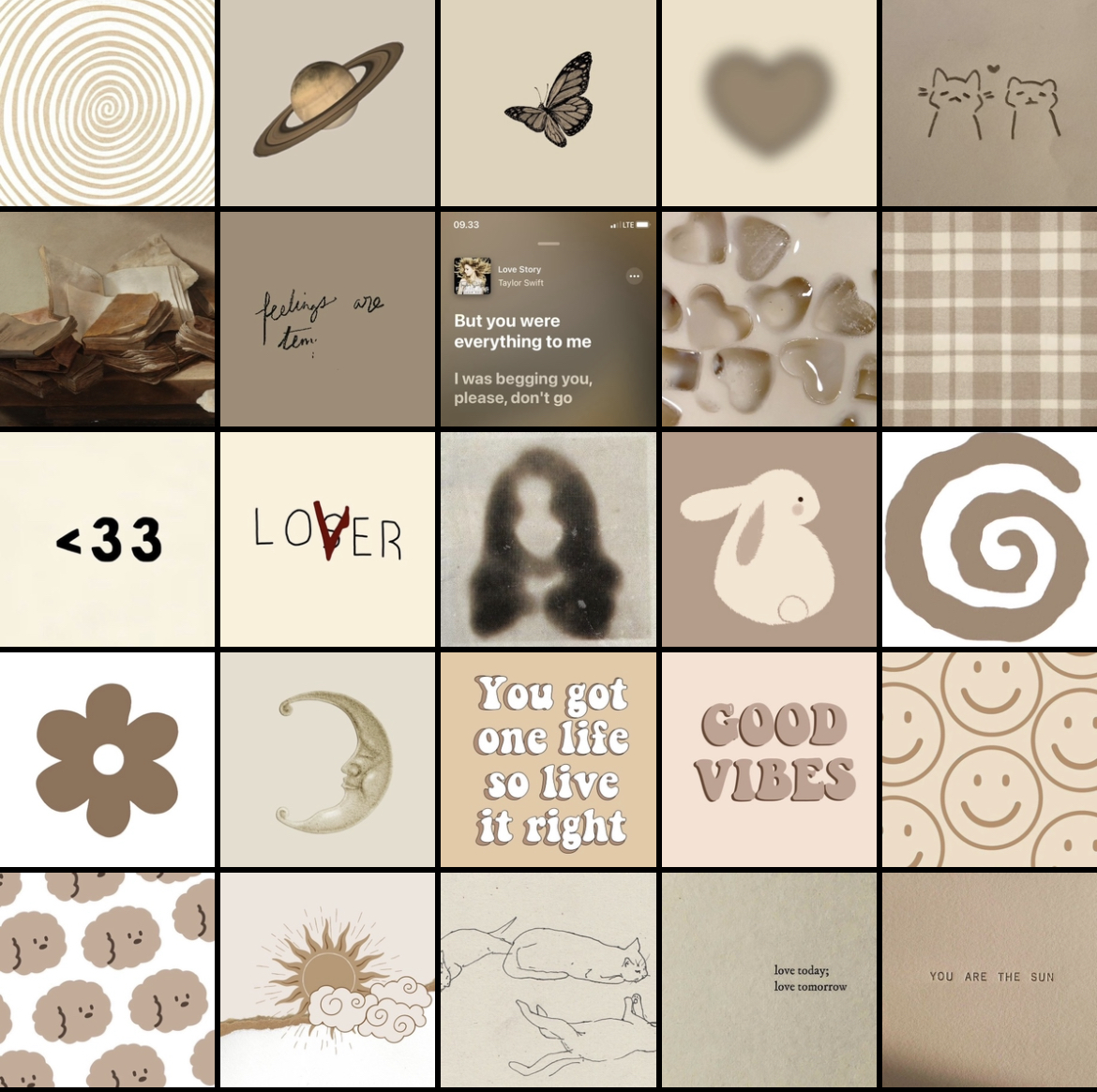 پک پوستر مربعی کرمی - ۳۰ عددی