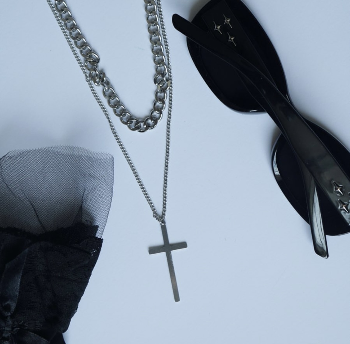 گردنبند دو لاین صلیب