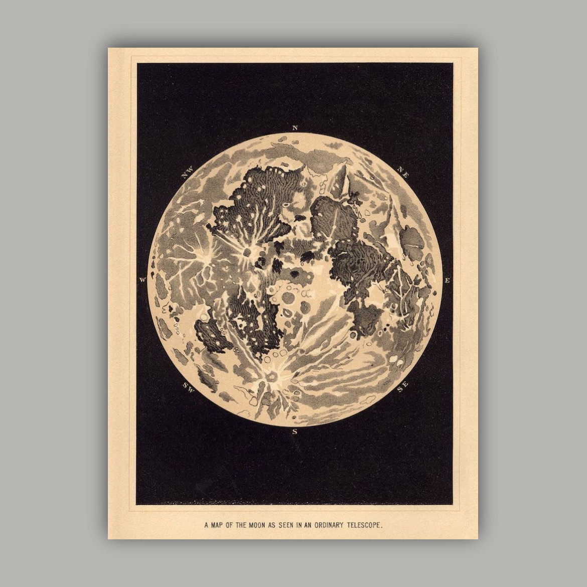 پوستر نقشه ماه